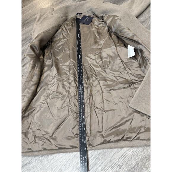 Cinzia Rocca Icons Oatmeal Wool/Cashmere Coat Inverted Notch Collar NWT Size 6 - Picture 12 of 16